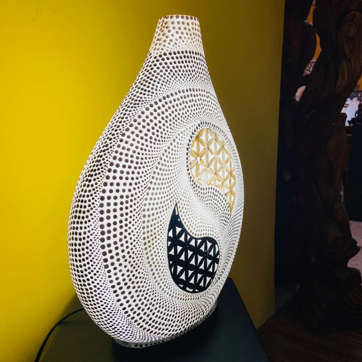 Ethnische Lampe Tao Nachttischleuchte Yin & Yang
