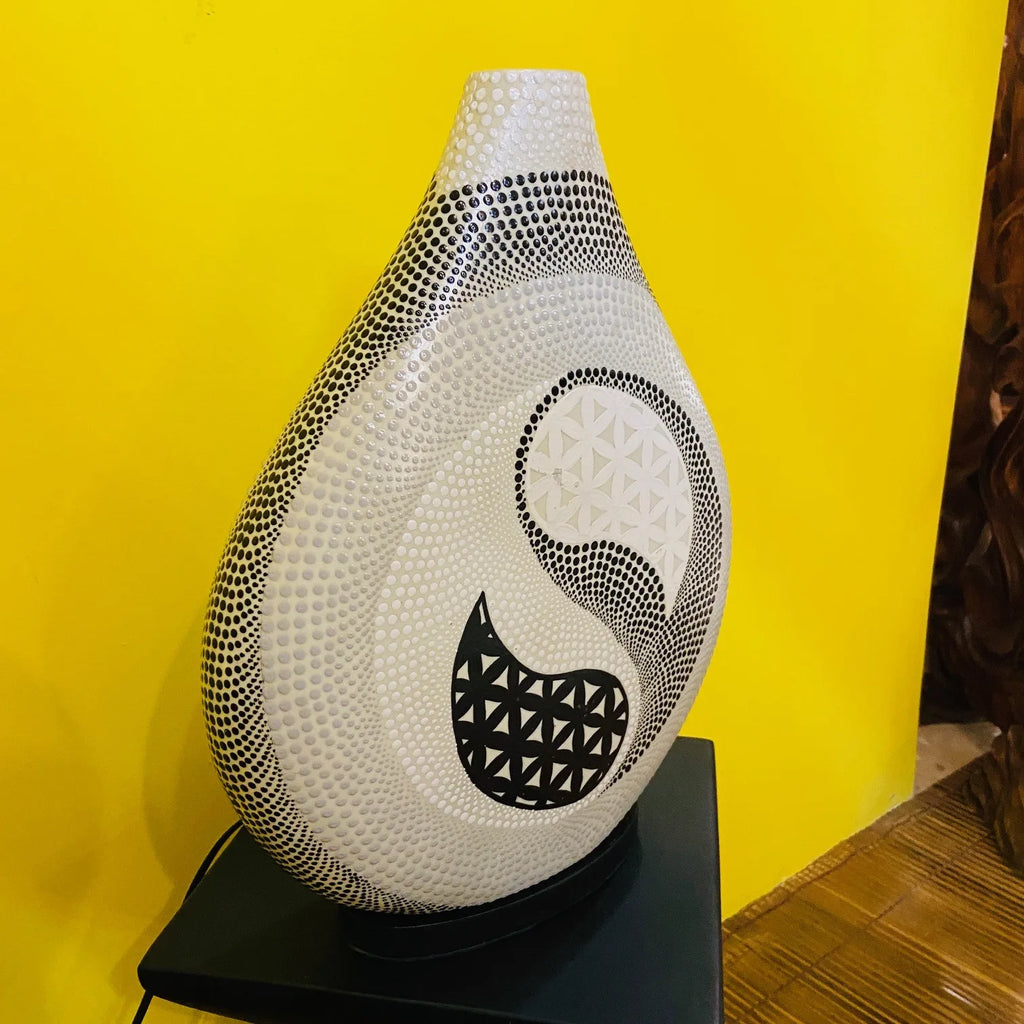 Ethnische Lampe Tao Nachttischleuchte Yin & Yang