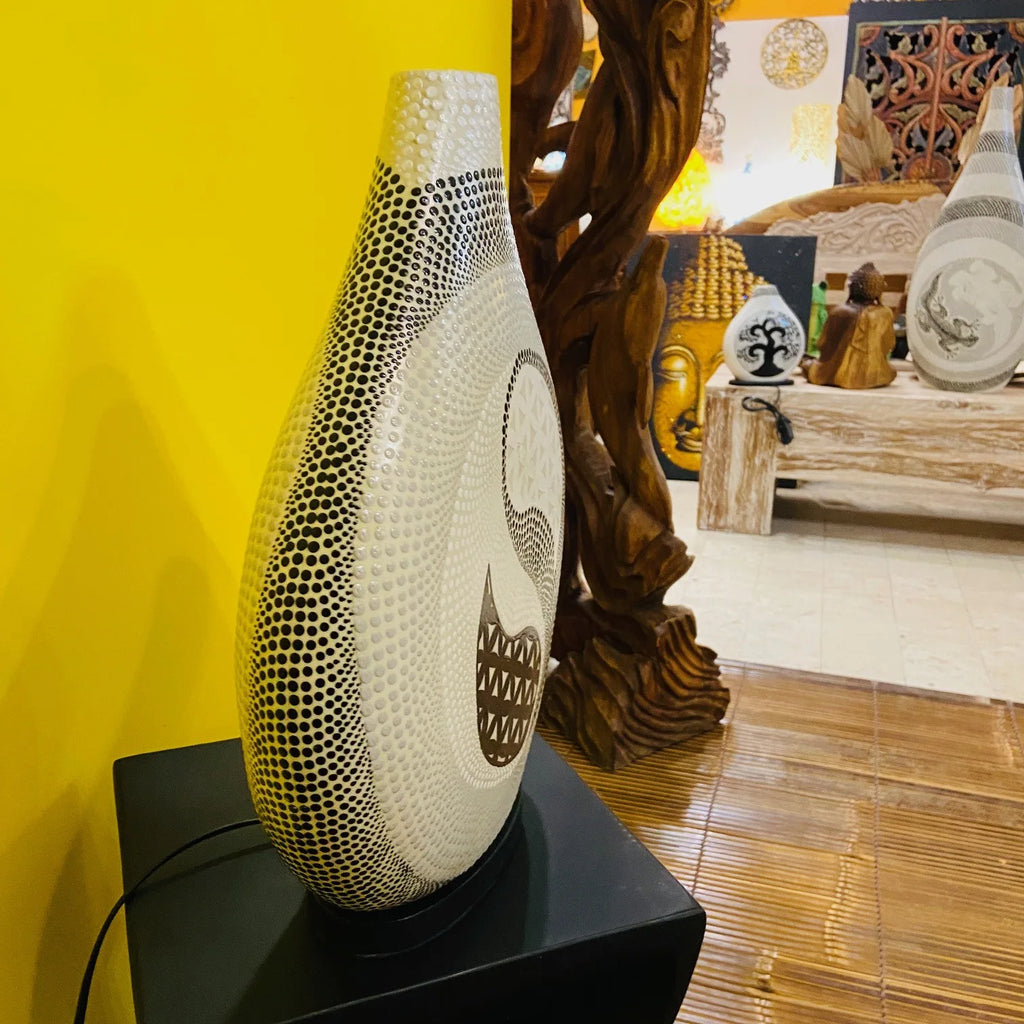 Ethnische Lampe Tao Nachttischleuchte Yin & Yang
