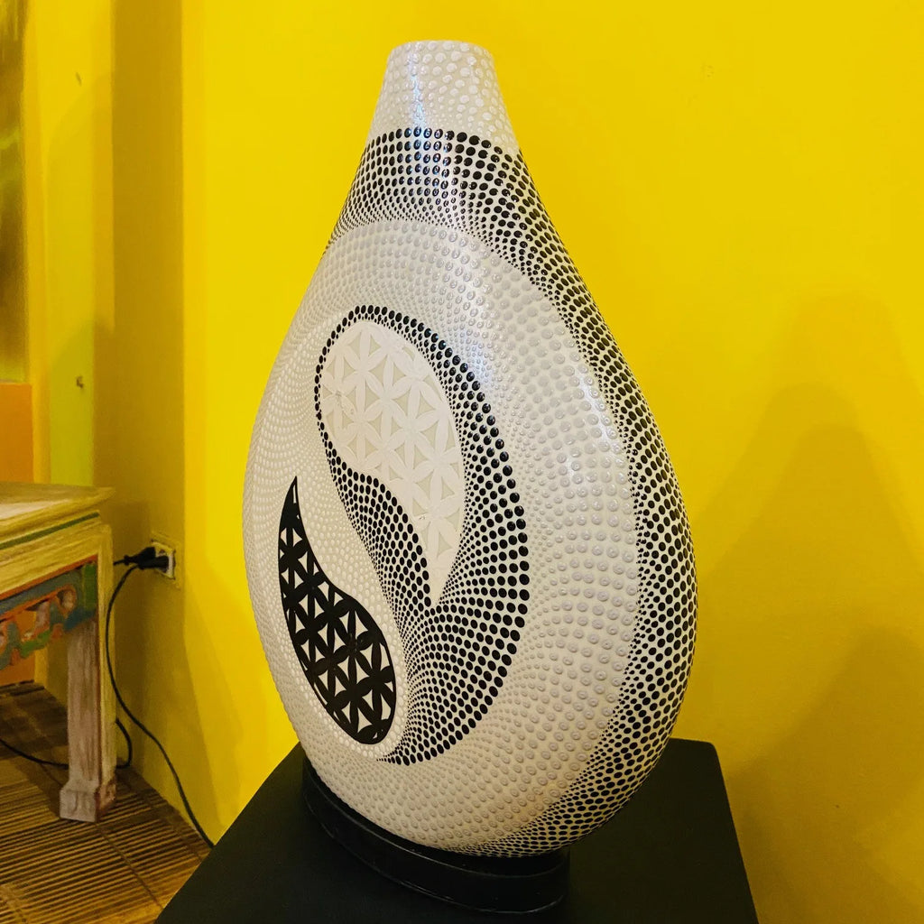 Ethnische Lampe Tao Nachttischleuchte Yin & Yang
