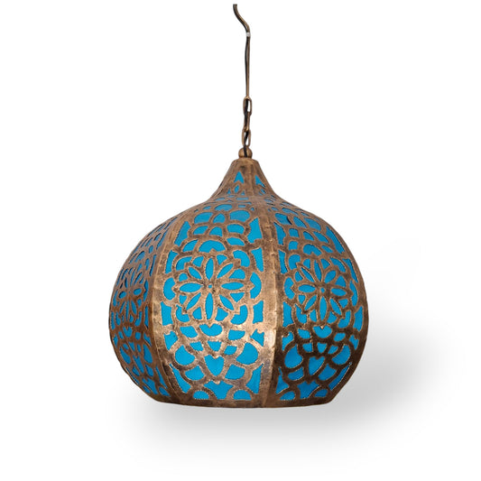 Lustre en fer forgé brodé de style oriental