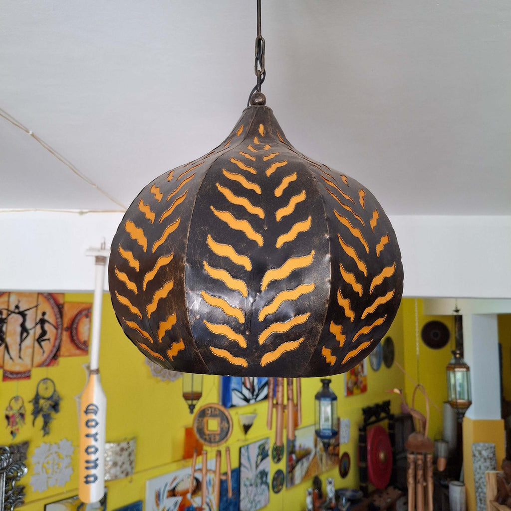 lampadario etnico orientale in ferro battuto