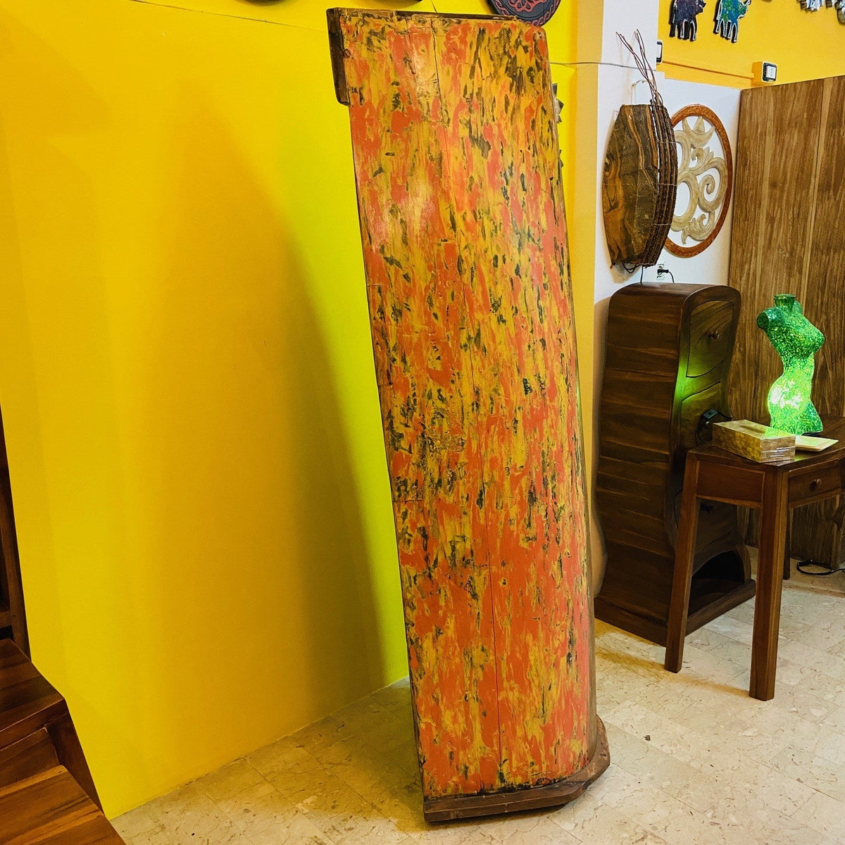 Libreria canoa in teak mobile etnico espositore - ETNICBAY