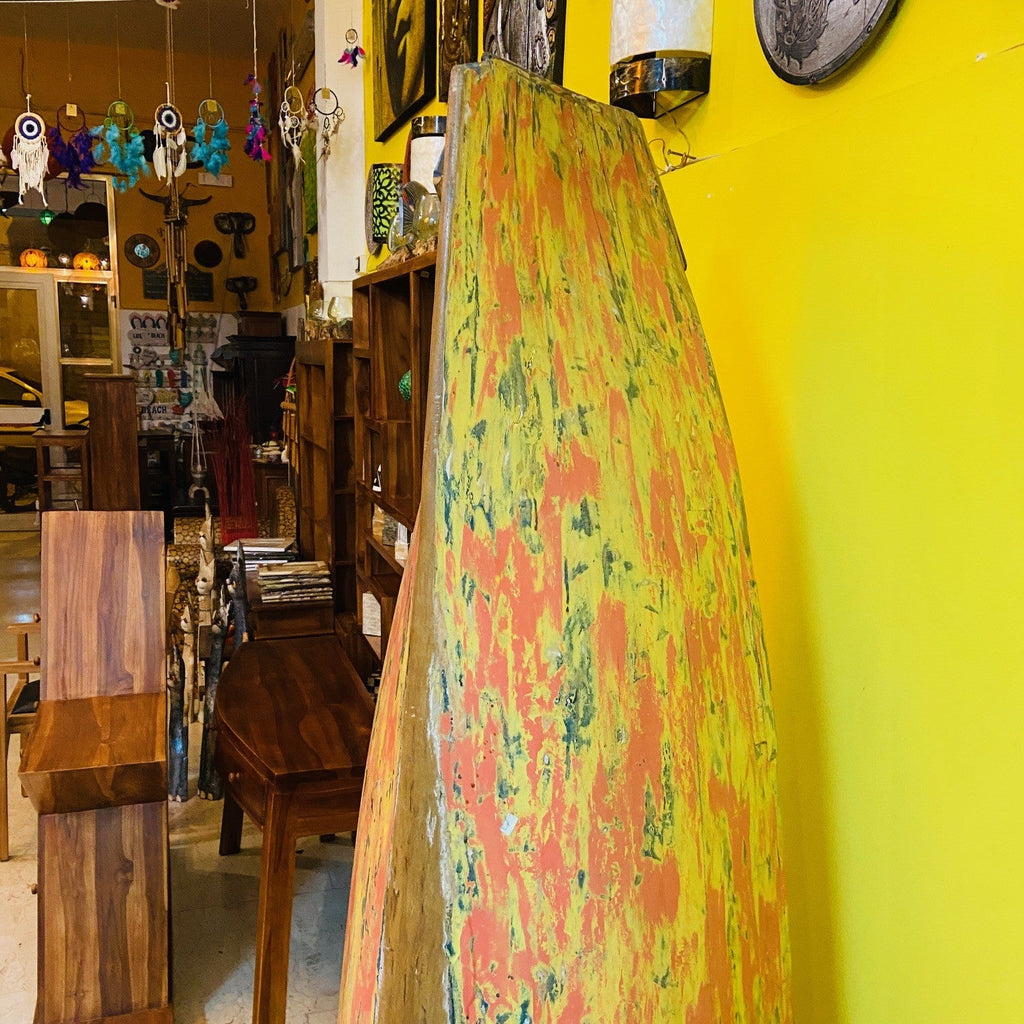 Libreria canoa in teak mobile etnico espositore - ETNICBAY