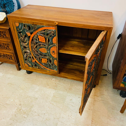 Buffet sculpté ethnique meuble TV buffet