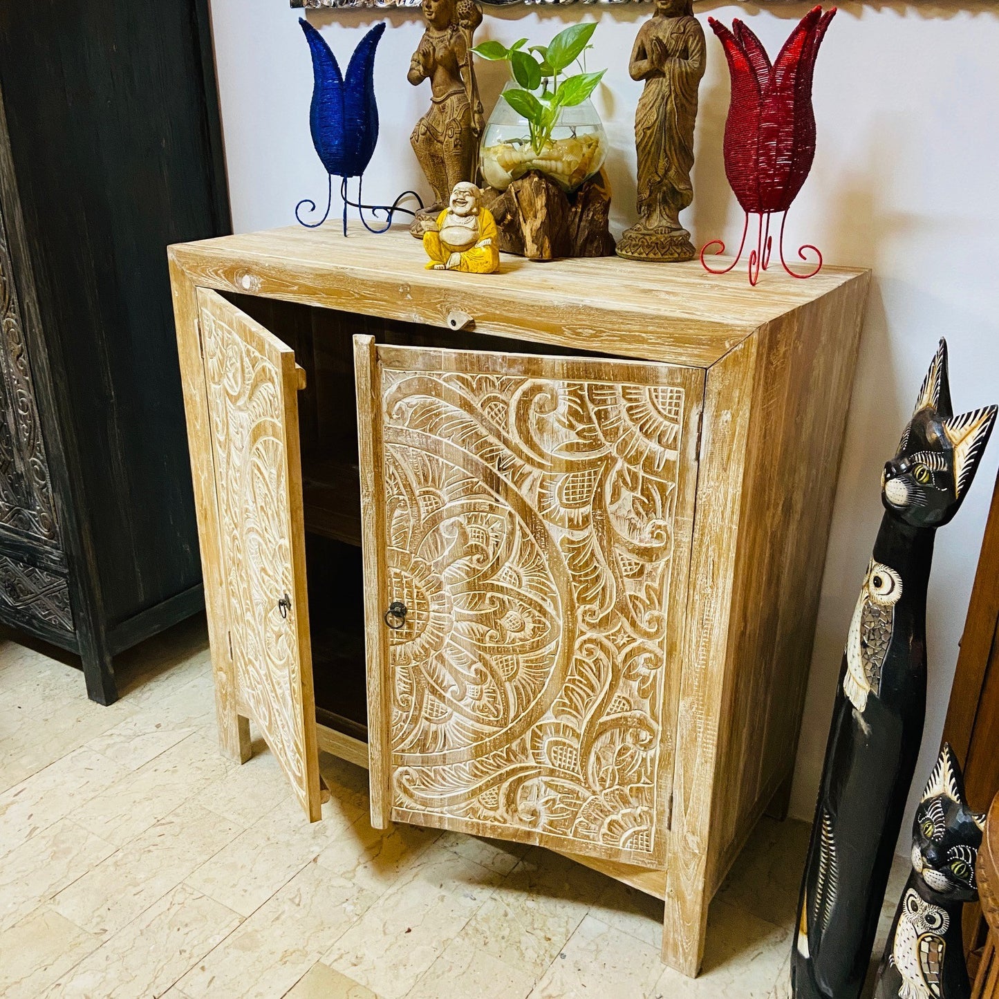 Buffet etnico shabby chic mobile ingresso madia