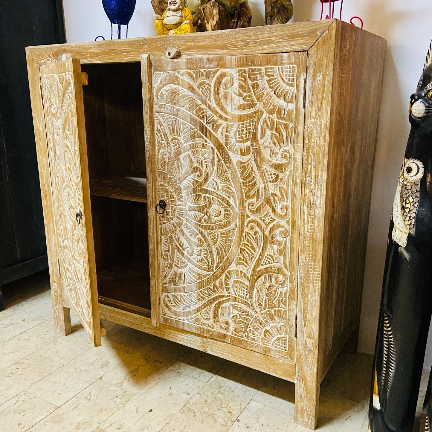 Buffet etnico shabby chic mobile ingresso madia