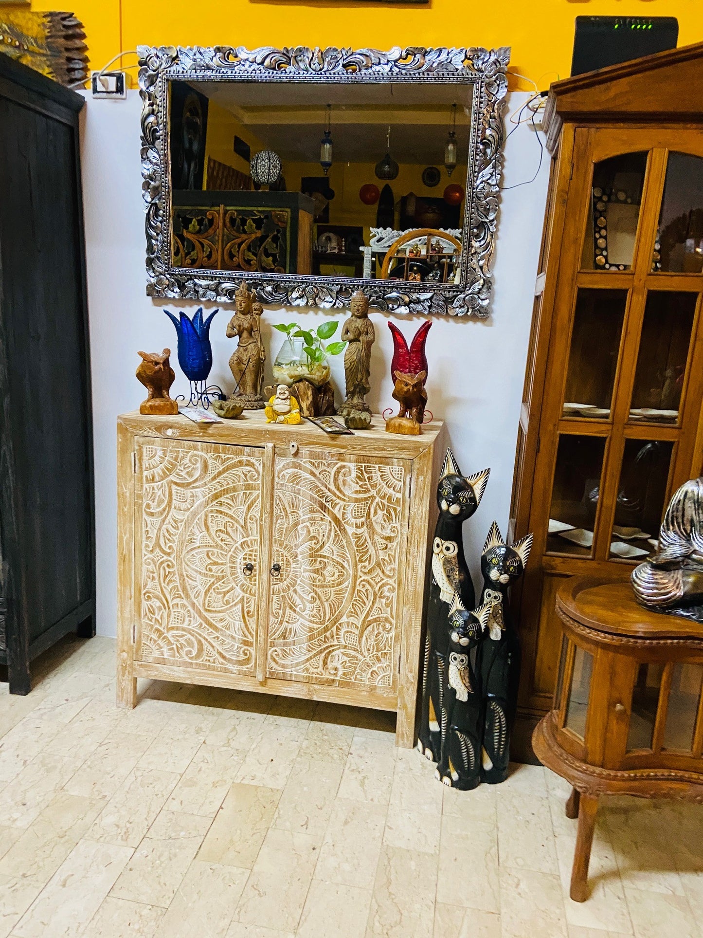 Buffet etnico shabby chic mobile ingresso madia