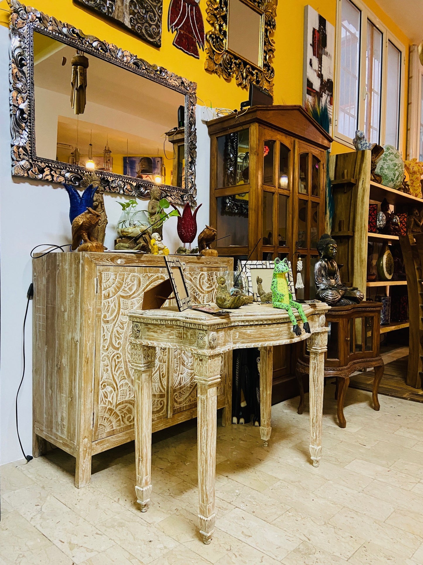 Buffet etnico shabby chic mobile ingresso madia