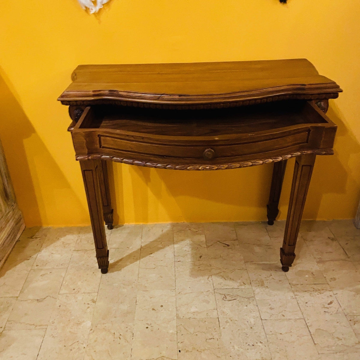 Scrivania Etnica Legno Teak Scrittoio Coloniale - ETNICBAY