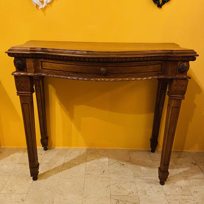 Scrivania Etnica Legno Teak Scrittoio Coloniale