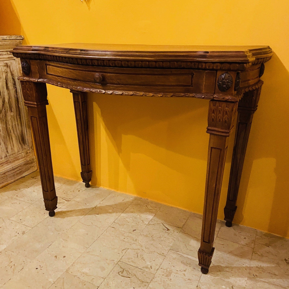 Scrivania Etnica Legno Teak Scrittoio Coloniale - ETNICBAY