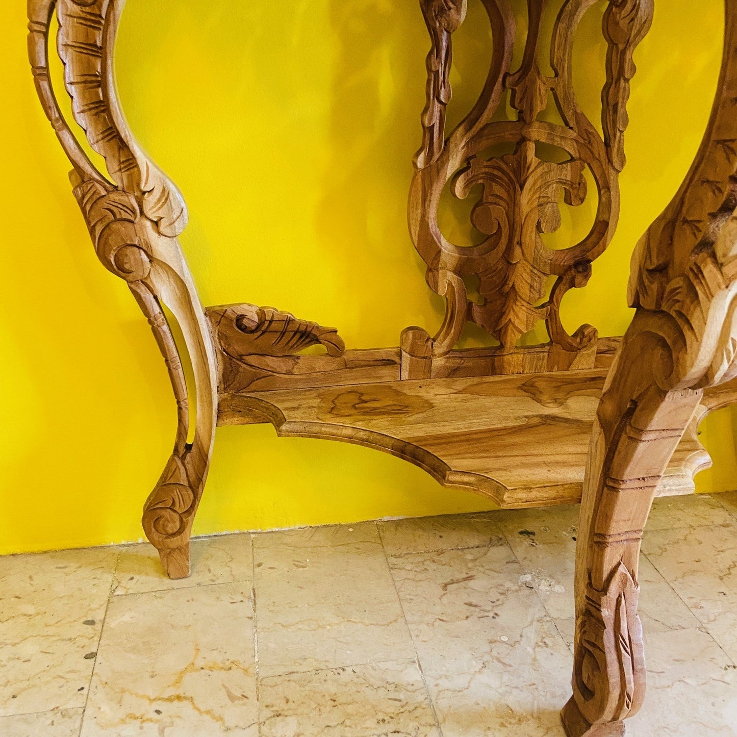 Half Round Carved Entrance Console