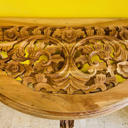 Half Round Carved Entrance Console