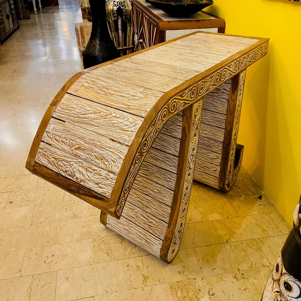 Consolle Etnica in Teak Mobile Ingresso Pigreco - ETNICBAY