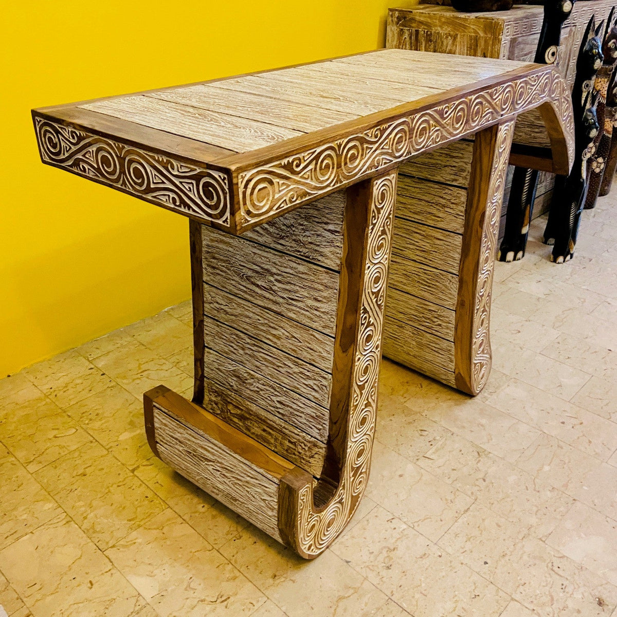 Consolle Etnica in Teak Mobile Ingresso Pigreco - ETNICBAY