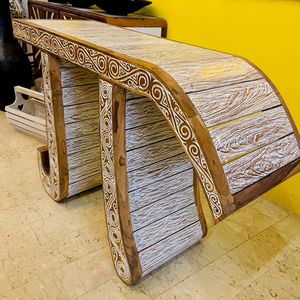 Consolle Etnica in Teak Mobile Ingresso Pigreco - ETNICBAY
