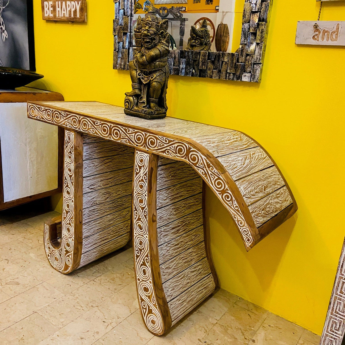 Consolle Etnica in Teak Mobile Ingresso Pigreco - ETNICBAY