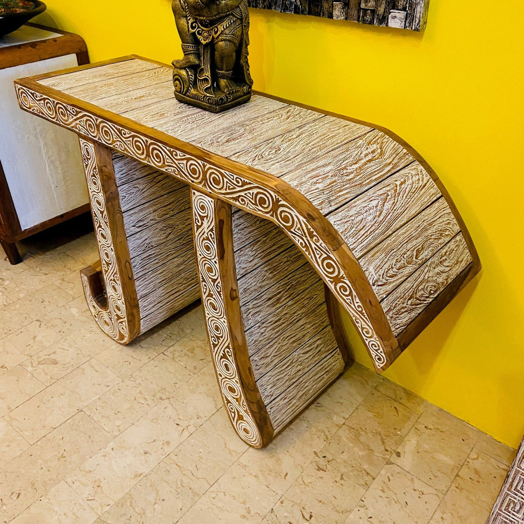 Consolle Etnica in Teak Mobile Ingresso Pigreco - ETNICBAY