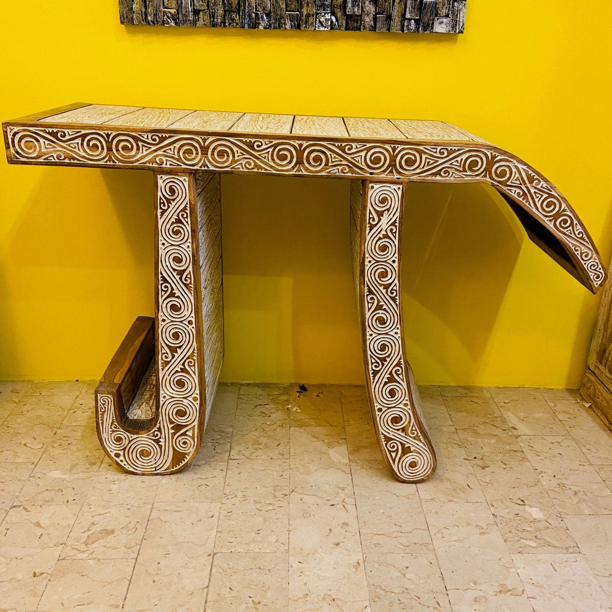 Consolle Etnica in Teak Mobile Ingresso Pigreco - ETNICBAY