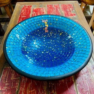 Plateau vide-poches en mosaïque de verre, pièce maîtresse