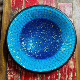 Plateau vide-poches en mosaïque de verre, pièce maîtresse