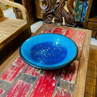 Plateau vide-poches en mosaïque de verre, pièce maîtresse