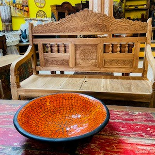 Centre de table en mosaïque de terre cuite, poches vides