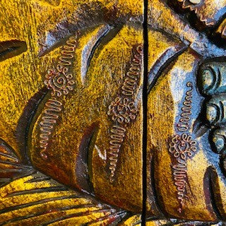 Ganesh Quadro Pannello Legno Arredamento Etnico - ETNICBAY