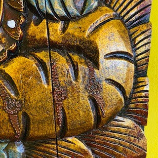 Ganesh Quadro Pannello Legno Arredamento Etnico - ETNICBAY