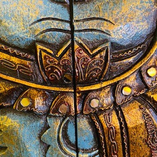 Ganesh Quadro Pannello Legno Arredamento Etnico - ETNICBAY
