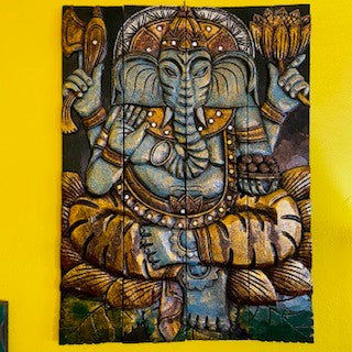 Peinture sur panneau de bois Ganesh Meubles ethniques