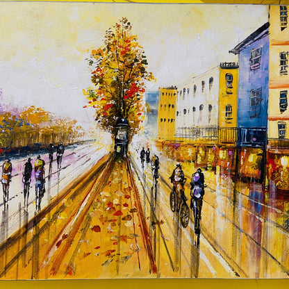 Perspective de la peinture d'art contemporain à Amsterdam