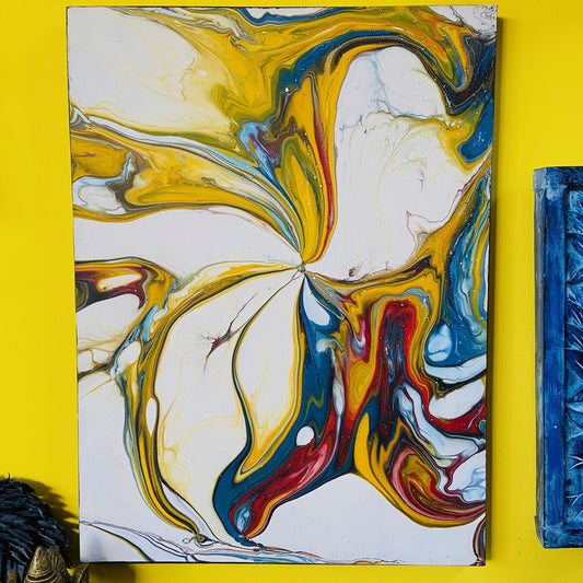 Peinture abstraite sur toile, peinture moderne artisanale