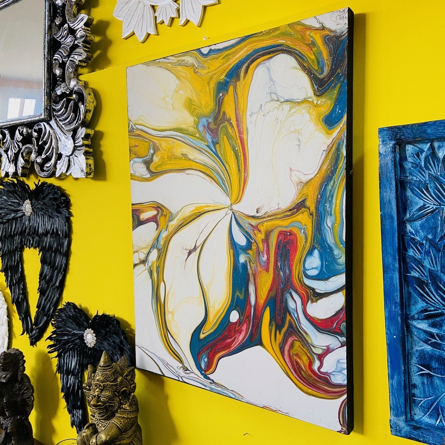 Peinture abstraite sur toile, peinture moderne artisanale