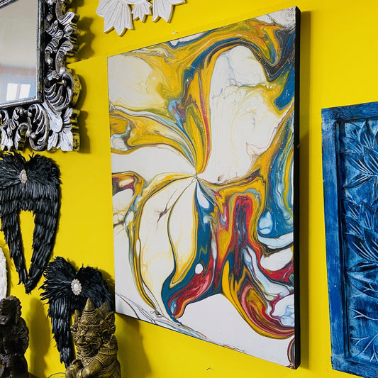 Peinture abstraite sur toile, peinture moderne artisanale