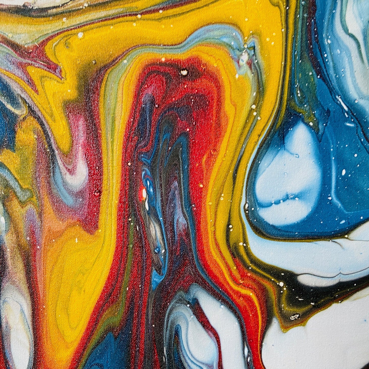 Peinture abstraite sur toile, peinture moderne artisanale