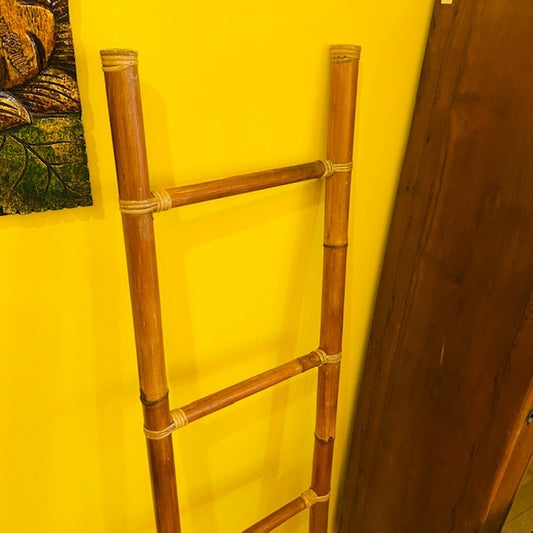 Ethnic wabi sabi towel holder Bamboo ladder