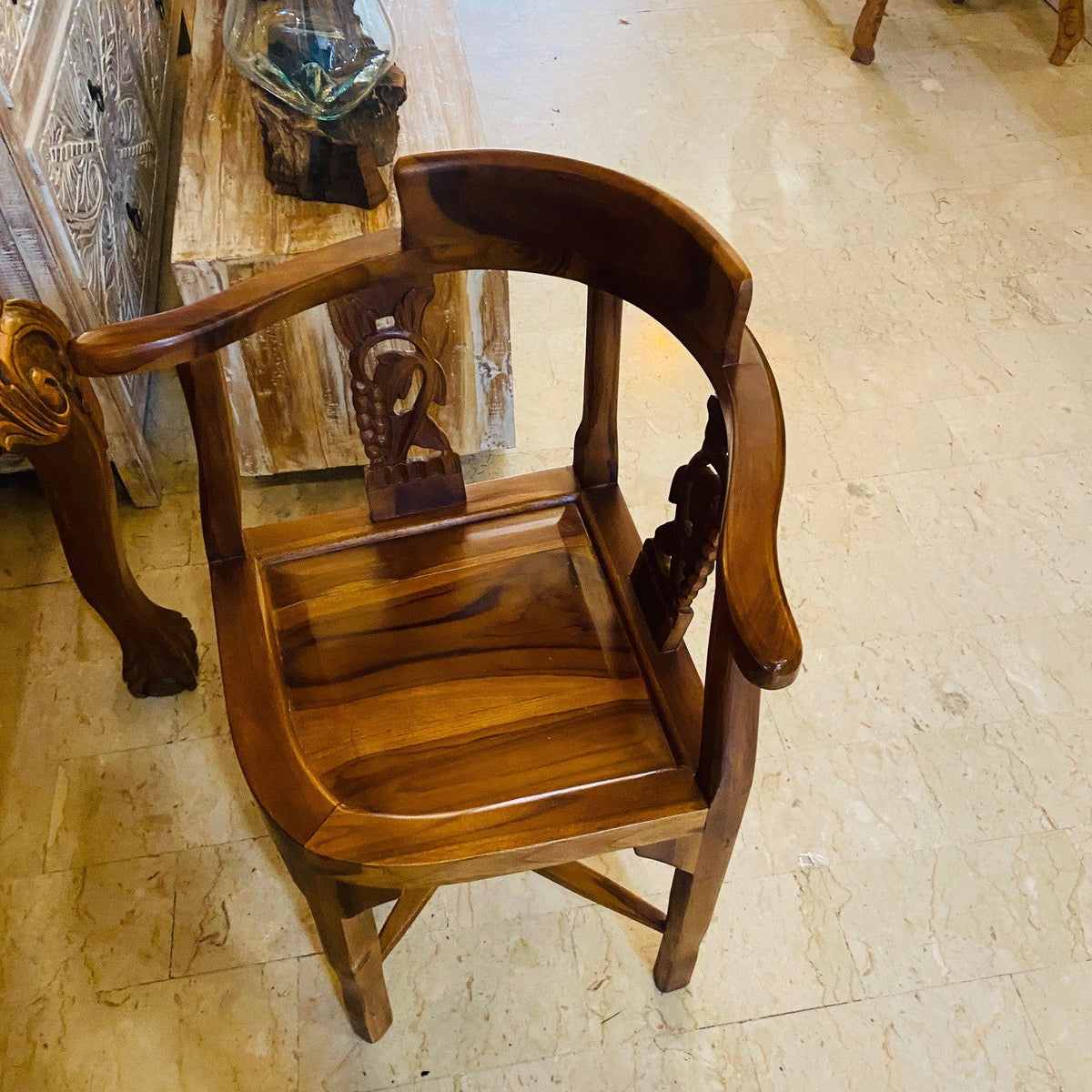 Scrivania e sedia studio vintage stile barocco - ETNICBAY