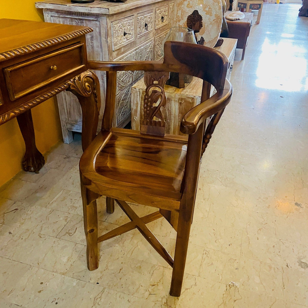 Scrivania e sedia studio vintage stile barocco - ETNICBAY