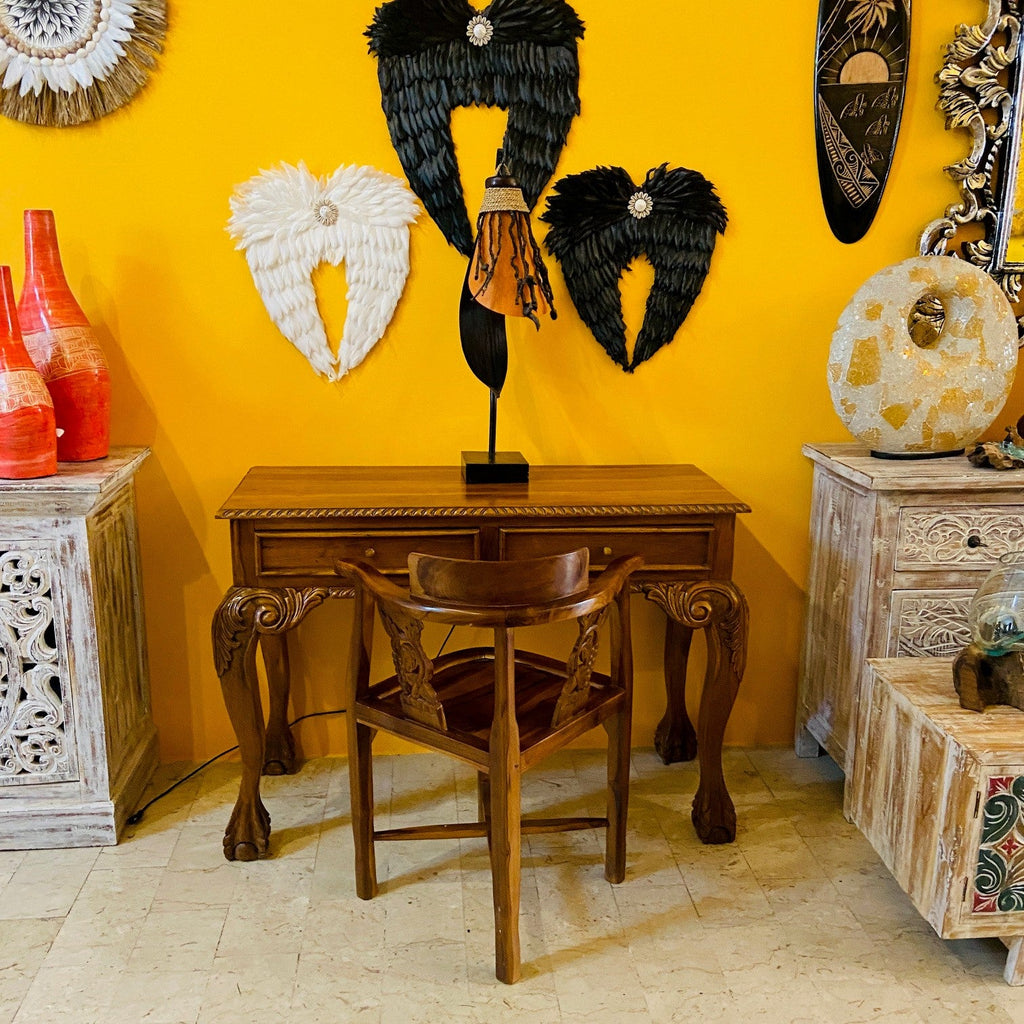 Scrivania e sedia studio vintage stile barocco - ETNICBAY