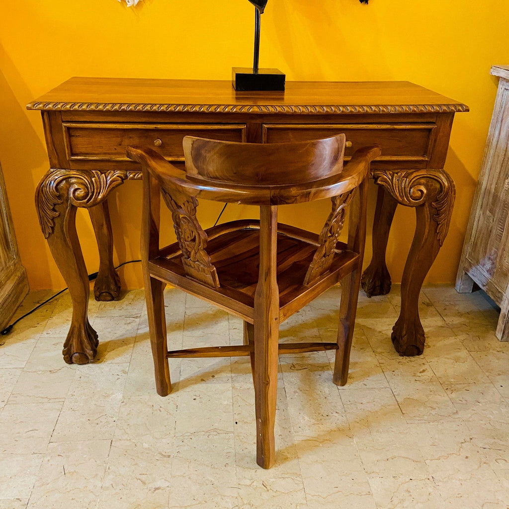 Scrivania e sedia studio vintage stile barocco - ETNICBAY