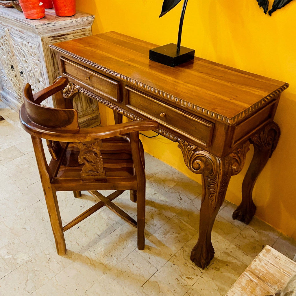 Scrivania e sedia studio vintage stile barocco - ETNICBAY