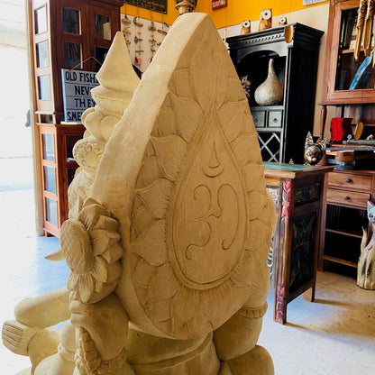Scultura Ganesh Statua Pietra Viva Divinità Indu
