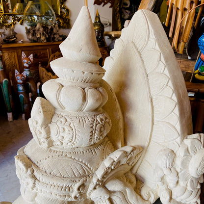 Scultura Ganesh Statua Pietra Viva Divinità Indu