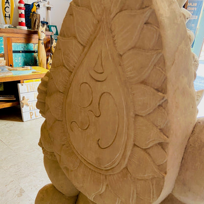Scultura Ganesh Statua Pietra Viva Divinità Indu