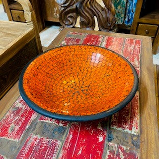 Centre de table en mosaïque de terre cuite, poches vides