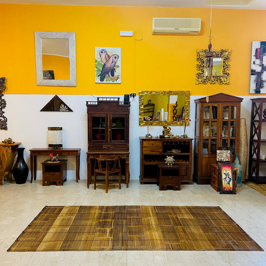 Tapis en bambou, décoration ethnique, séparateur de pièce ou rideau