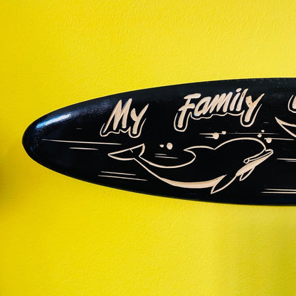 Tavola surf con delfini My Family Is My Life