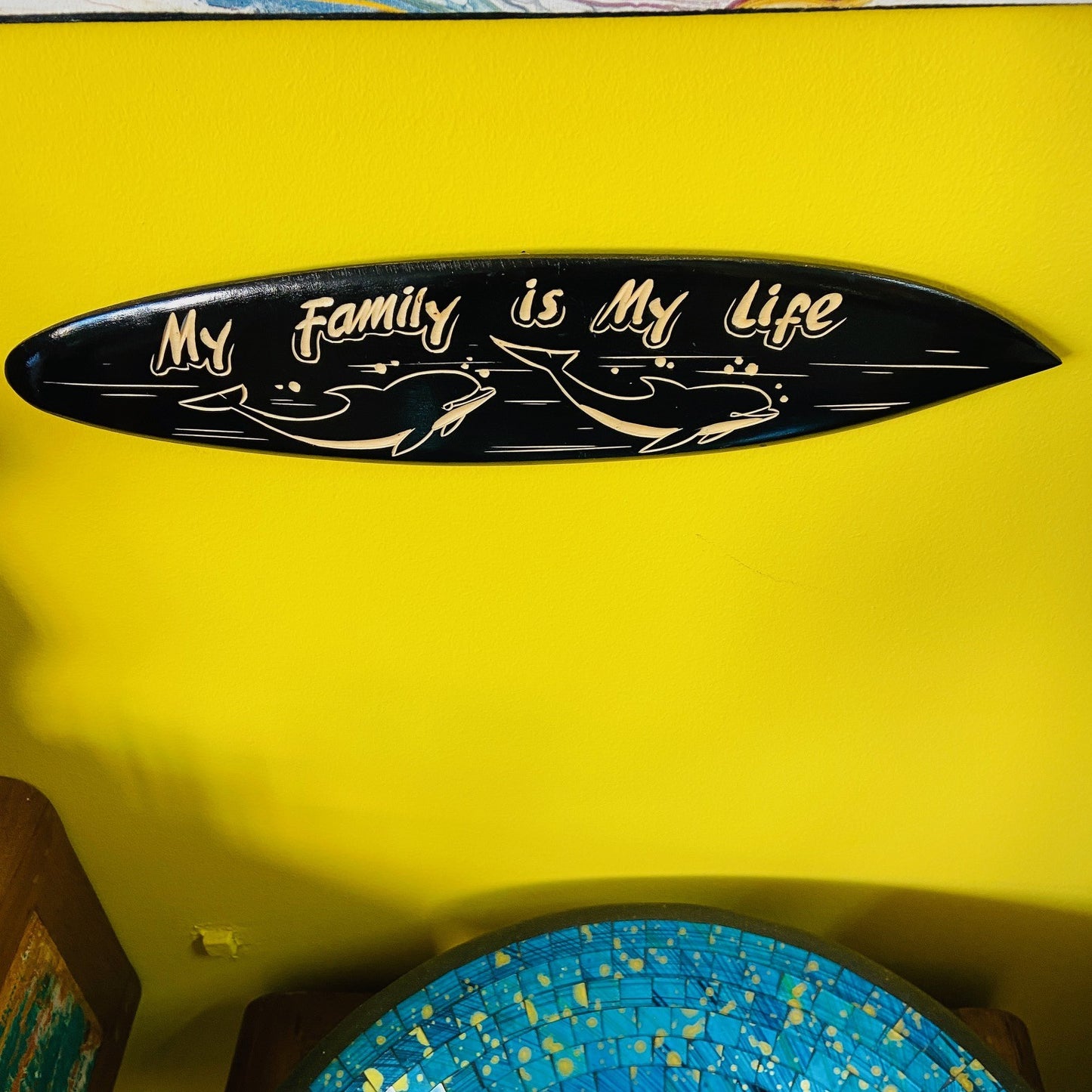 Tavola surf con delfini My Family Is My Life